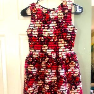 Girls Sleeveless eyelit floral dress